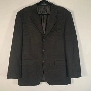 Jones New York Suit Jacket Men’s R41 Brown 100% Lambs Wool 3 Button